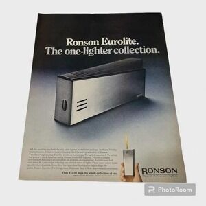 1969 Ronson Eurolite Original Vintage Print Ad